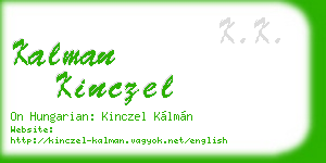 kalman kinczel business card